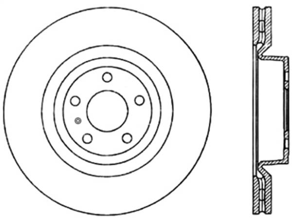 StopTech - StopTech Power Slot 08-10 Audi S5 Front Left Slotted CRYO-STOP Rotor