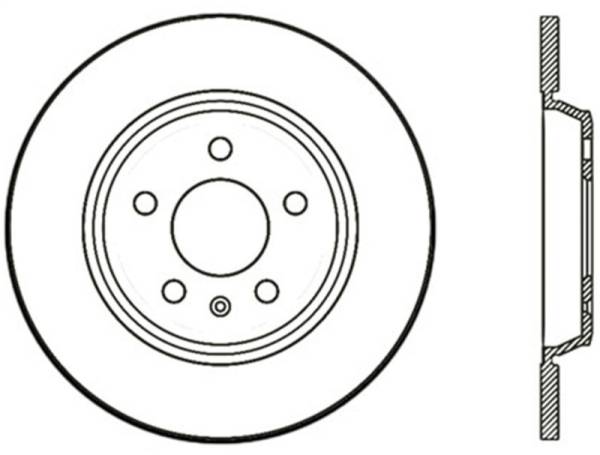 StopTech - StopTech 09-16 Audi A4 Rear Left Cryo Slotted Rotor