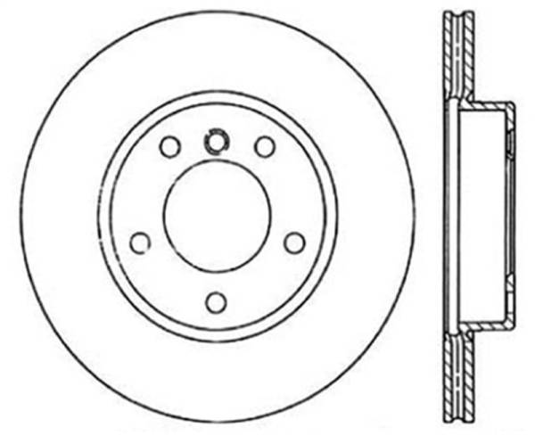 StopTech - StopTech Power Slot 96-02 BMW Z3 / 03-01/06 Z4 (E86) / 3 Series Front Left Cryo Slotted Rotor