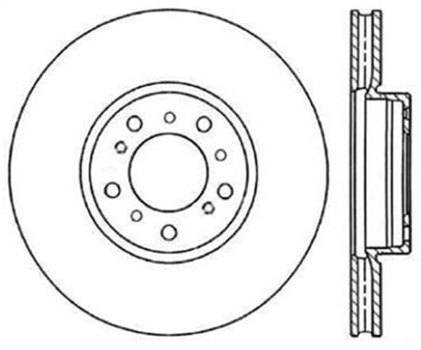 StopTech - StopTech Power Slot BMW (E46) Front Left Cryo Slotted Rotor