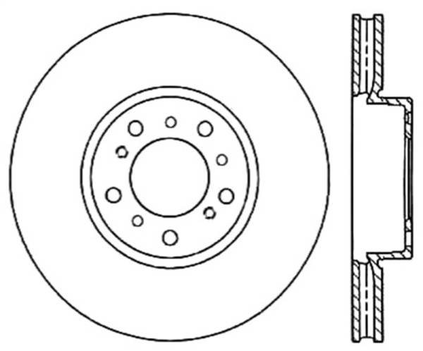 StopTech - StopTech Power Slot BMW (E46) Front Right Slotted Cryo Rotor