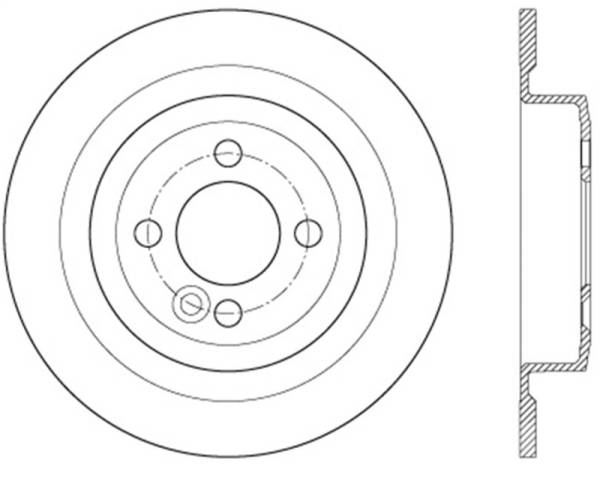 StopTech - StopTech 09-16 MINI Cooper Cyro Slotted Sport Brake Rotor - Rear Left