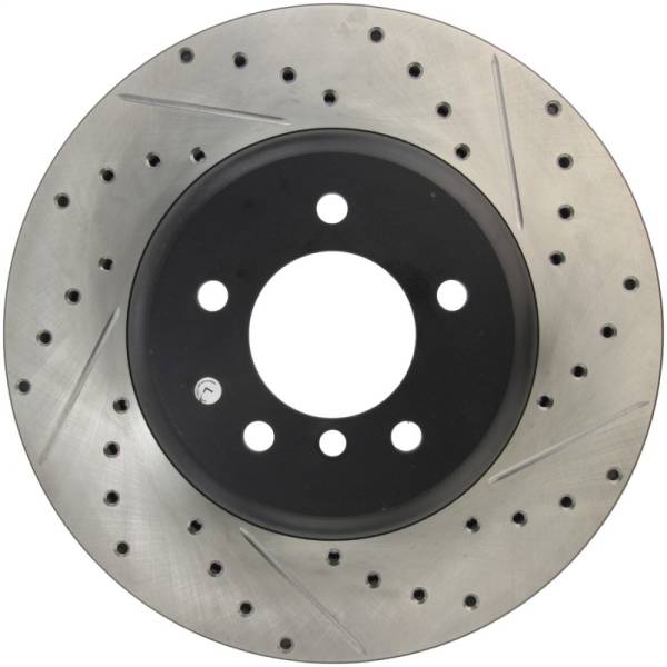 StopTech - StopTech 08-09 BMW 535 Series / 04-09 545i/550i/645Ci/650i Slotted & Drilled Left Front Rotor