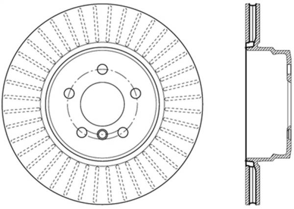 StopTech - StopTech 07-18 BMW X5 / 08-19 BMW X6 Sportstop Cryo Drilled & Slotted Rotor - Rear Left