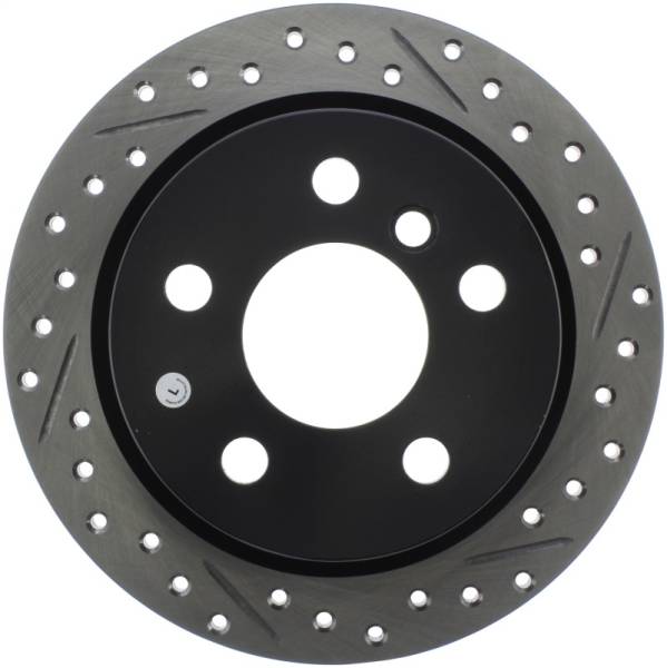 StopTech - StopTech 14-15 Mini Cooper Base Slotted & Drilled Rear Left Rotor