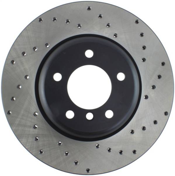 StopTech - StopTech Sport Cross Drilled Brake Rotor - Front Right