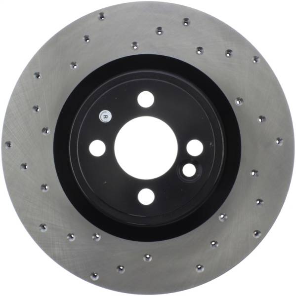 StopTech - StopTech Sport Cross Drilled Brake Rotor - Front Left