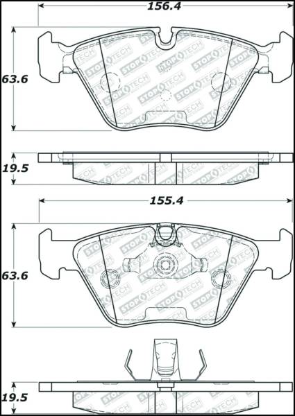 StopTech - StopTech 06-08 BMW M3/Z4 Street Select Brake Pads w/Hardware - Front