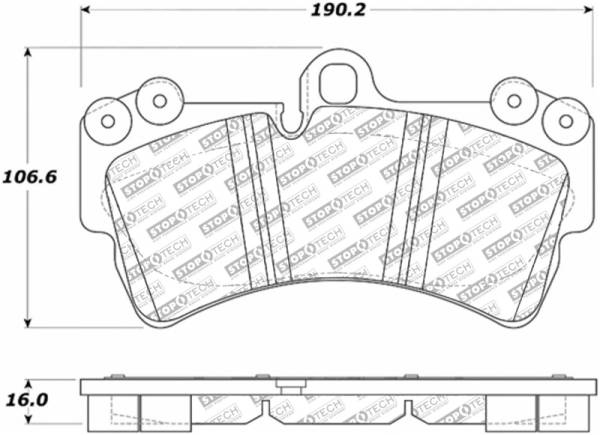 StopTech - StopTech 07-15 Audi Q7 Street Select Front Brake Pads