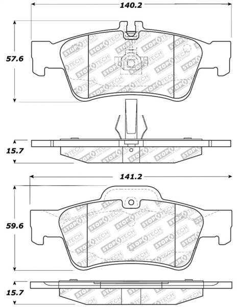 StopTech - StopTech Street Select Brake Pads w/Hardware - Rear