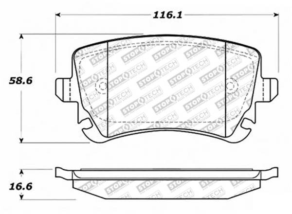 StopTech - StopTech Street Select 91-19 Audi A6/A8 Rear Brake Pads