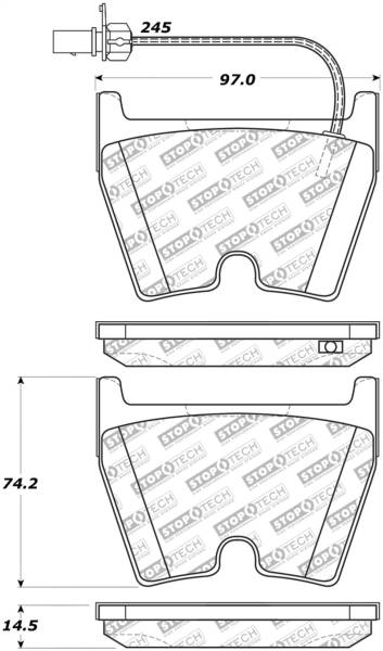 StopTech - StopTech 14-18 Audi R8 w/ Iron Brakes Street Select Front Brake Pads