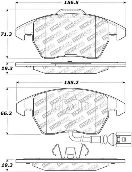 StopTech - StopTech Street Select Brake Pads - Front