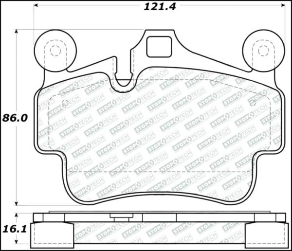 StopTech - StopTech Street Select 17-18 Porsche 718 Boxster/Cayman (w/Ceramic Brakes) Front Brake Pads