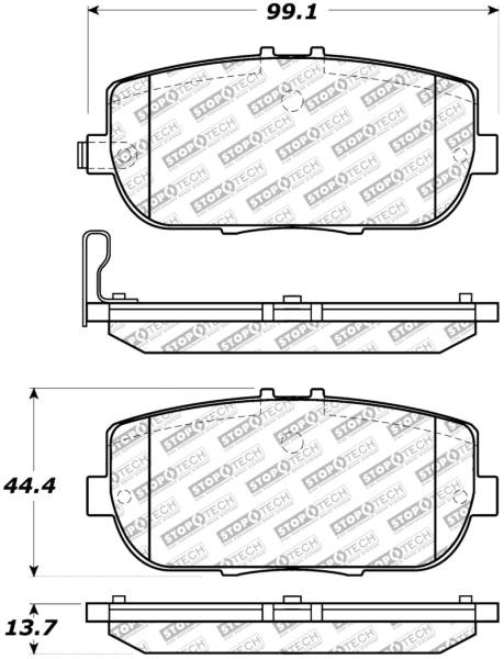 StopTech - StopTech Street Select Brake Pads - Rear