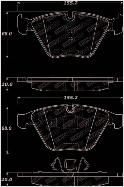 StopTech - StopTech Street Select Brake Pads - Front 07-13 BMW 328i