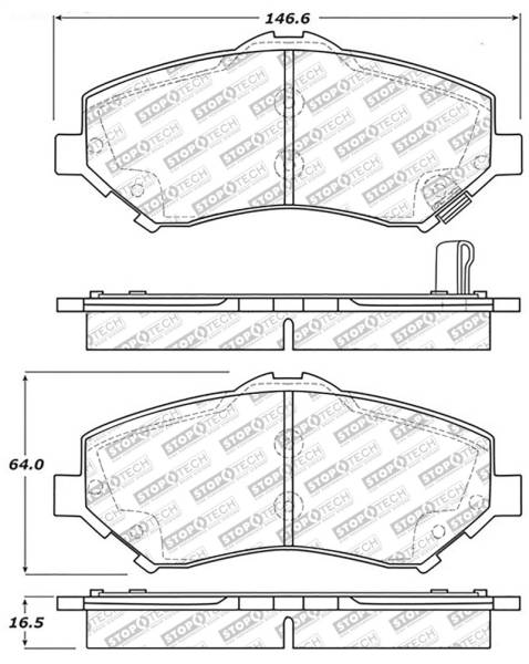 StopTech - StopTech Street Select Brake Pads - Rear