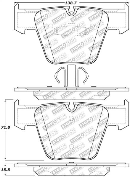 StopTech - StopTech Street Select Brake Pads w/Hardware - Front