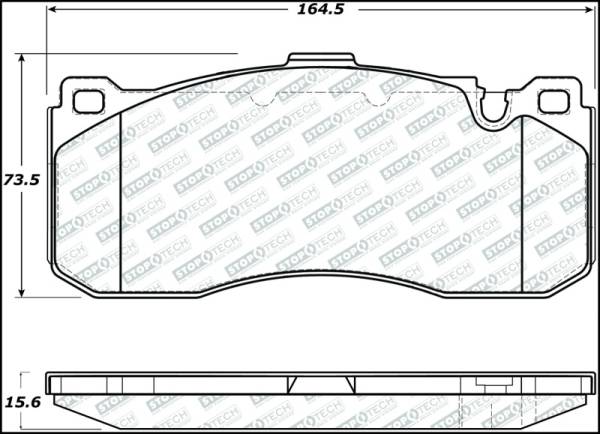 StopTech - StopTech 08-13 BMW 1-Series Street Select Front Brake Pads