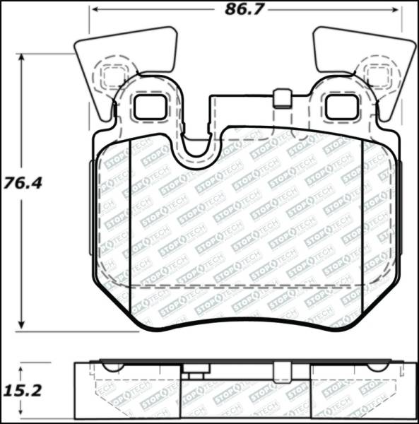 StopTech - StopTech 08-13 BMW 1-Series Street Select Rear Brake Pads