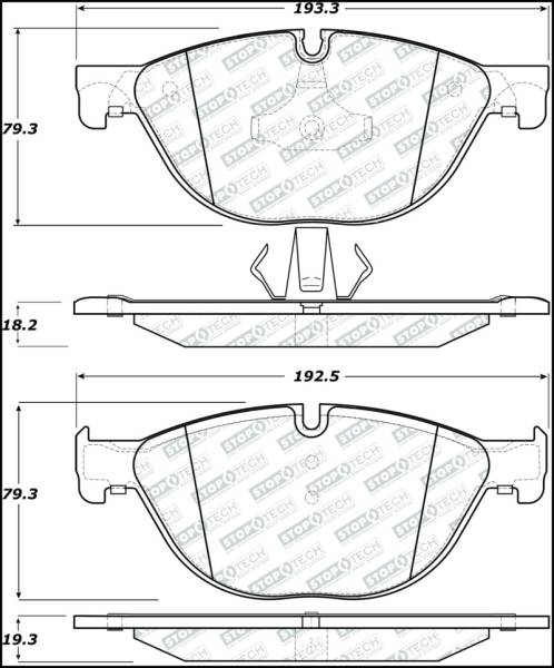 StopTech - StopTech 11-13 BMW 535i Street Select Front Brake Pads