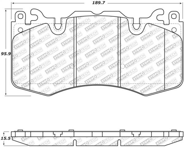 StopTech - StopTech 12-17 Land Rover Range Rover Street Select Front Brake Pads