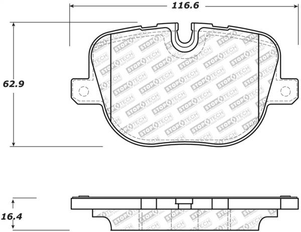 StopTech - StopTech 10-13 Land Rover Ranger Rover Supercharged Street Select Rear Brake Pads