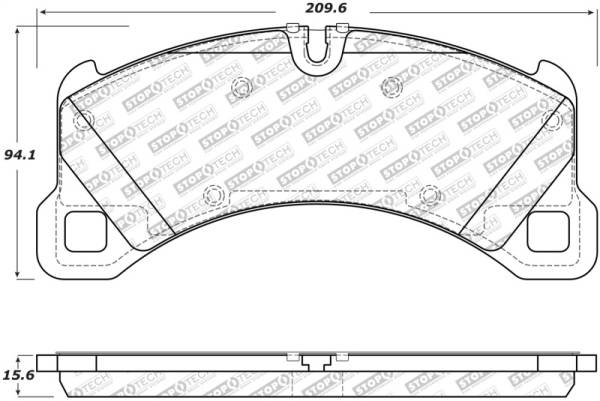 StopTech - StopTech Porsche 11-18 Cayenne / 15-19 Macan / 17-20 Panamera Street Select Front Brake Pads