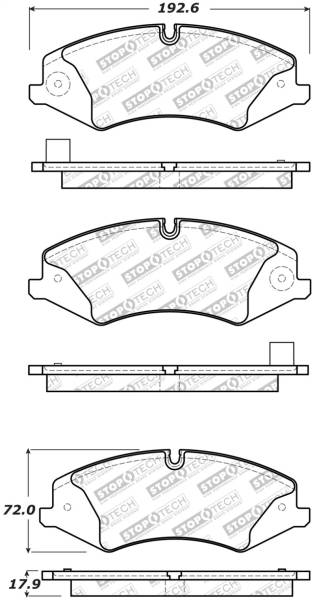 StopTech - StopTech 10-17 Land Rover Range Rover Sport Street Select Front Brake Pads