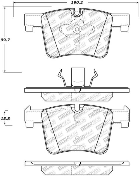 StopTech - StopTech Street Select Brake Pads w/Hardware - Front