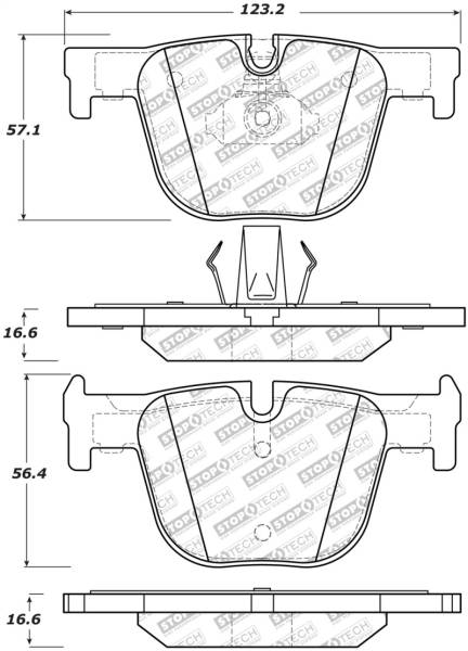 StopTech - StopTech Street Select Brake Pads w/Hardware - Rear