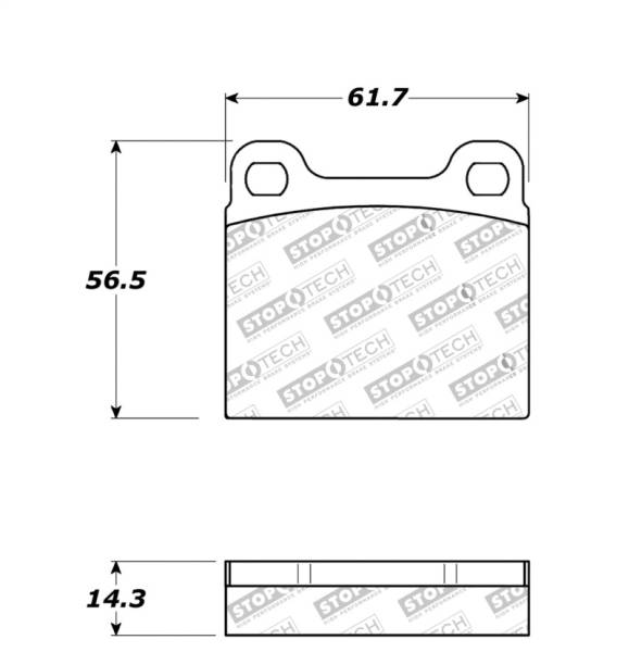 StopTech - StopTech Street Touring 98-04 Volvo C70/98-00 V70 Rear Brake Pads