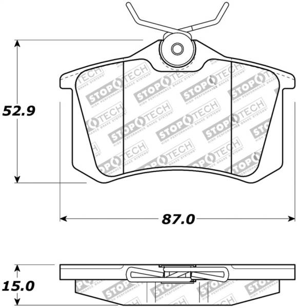 StopTech - StopTech 02-08 Audi A4 Quattro / 2/99-02 Audi S4 Street Touring Rear Brake Pads