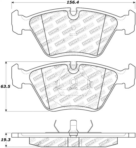 StopTech - StopTech 95-99 BMW M3 / 01-07 M3 E46 / 89-93 M5 / 98-02 Z3 M series Front Brake Pads