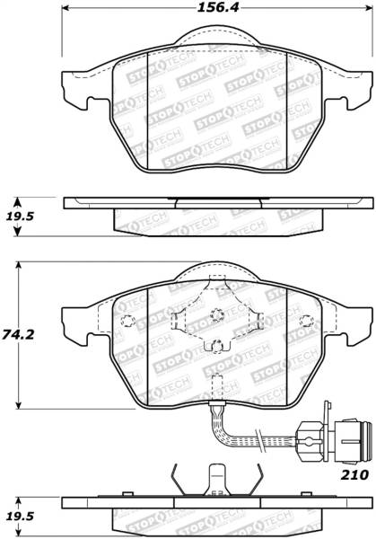 Stoptech - StopTech Street Brake Pads - Front