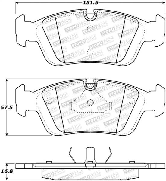 StopTech - StopTech Street Brake Pads - Front