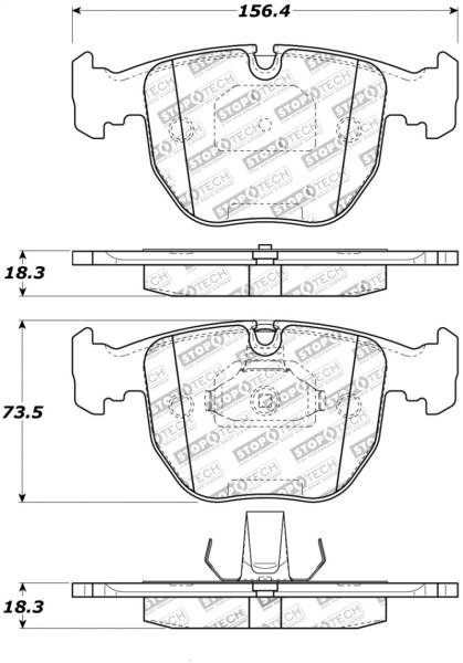 StopTech - StopTech Street Touring 00-04 BMW M5 E39 / 00-06 X5 Front Brake Pads