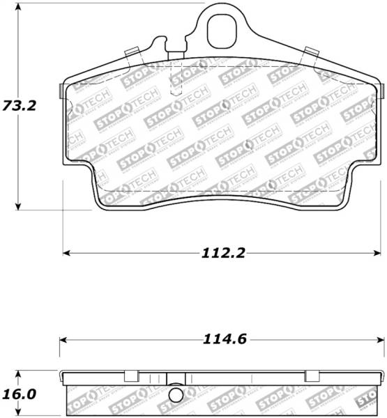 StopTech - StopTech Street Touring 97-04 Porsche Boxster / 00-08 Boxster S Rear Brake Pads