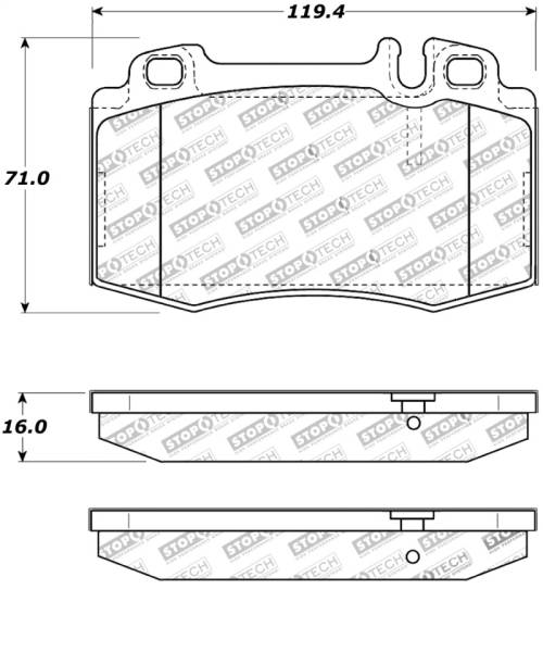 StopTech - StopTech Street Touring 94-12/96 Maserati Series Front Brake Pads