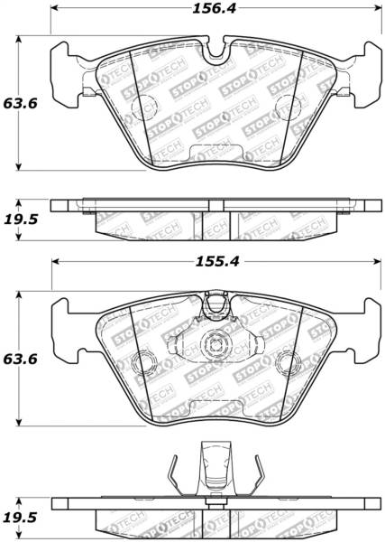 StopTech - StopTech Street Touring 04-09 BMW X3 (E38) / 06-09 Z4 3.0(E86) Front Brake Pads