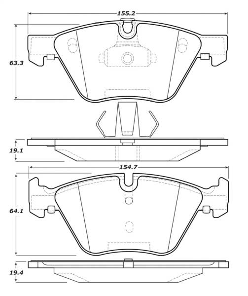 StopTech - StopTech Street Touring 12 BMW X1 / 09-13 Z4 Front Brake Pads