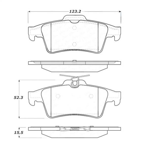 StopTech - StopTech Street Touring 07-09 Mazdaspeed3 / 06-07 Mazdaspeed6 Rear Brake Pads