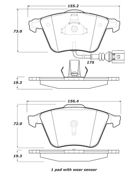 StopTech - StopTech Street Touring 08-13 Audi TT Quattro / 12 VW Golf R Front Brake Pads