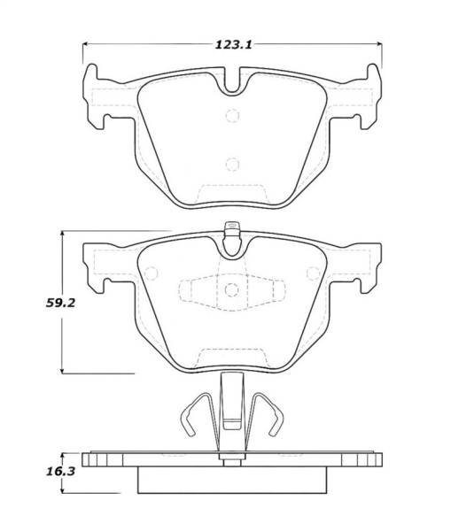 StopTech - StopTech Street Touring 06 BMW 330 Series (Exc E90) Series Rear Brake Pads