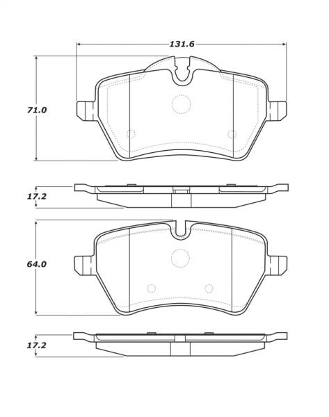 StopTech - StopTech Street Touring 06-09 Mini Cooper/Cooper S Front Brake Pads