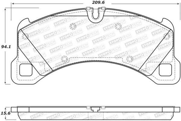 StopTech - StopTech 2015+ Porsche Macan / 2017+ Porsche Panamera Street Performance Front Brake Pads