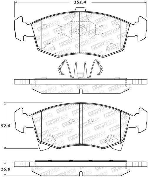 StopTech - StopTech Street Brake Pads - Front