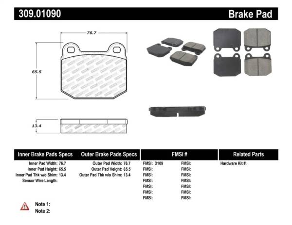 StopTech - StopTech Performance 05-06 Lotus Exige Front Brake Pads