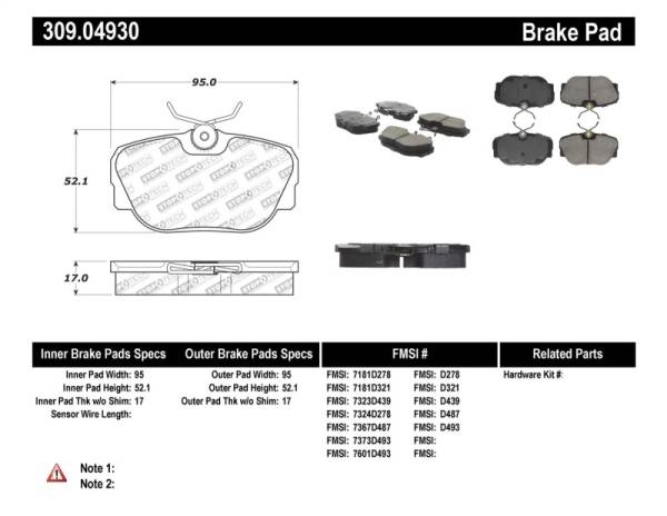 StopTech - StopTech Performance Brake Pads