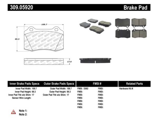 StopTech - StopTech Performance Brake Pads